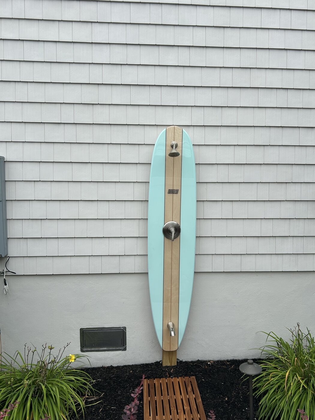 Surfboard outdoor shower Avalon NJ