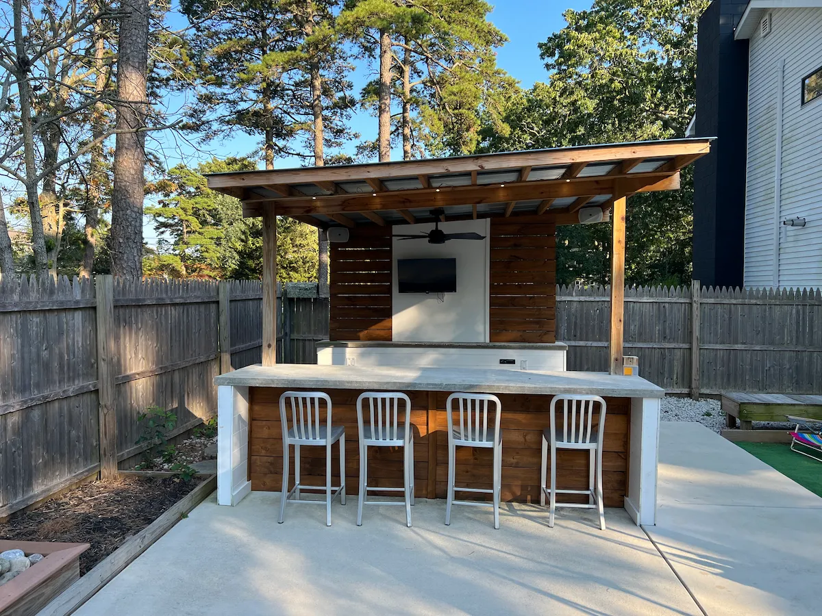 Custom Outdoor Bar and Pavilion, Cape May Court House NJ