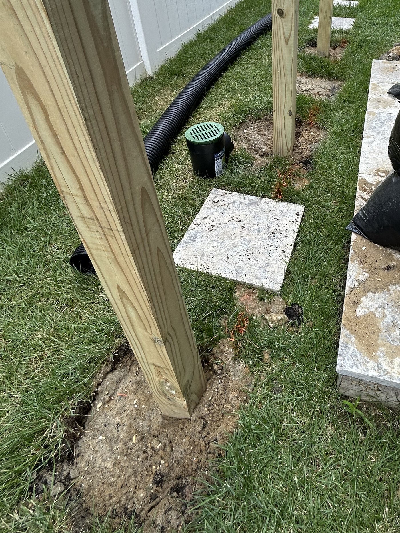 Outdoor shower framing and post setting NJ