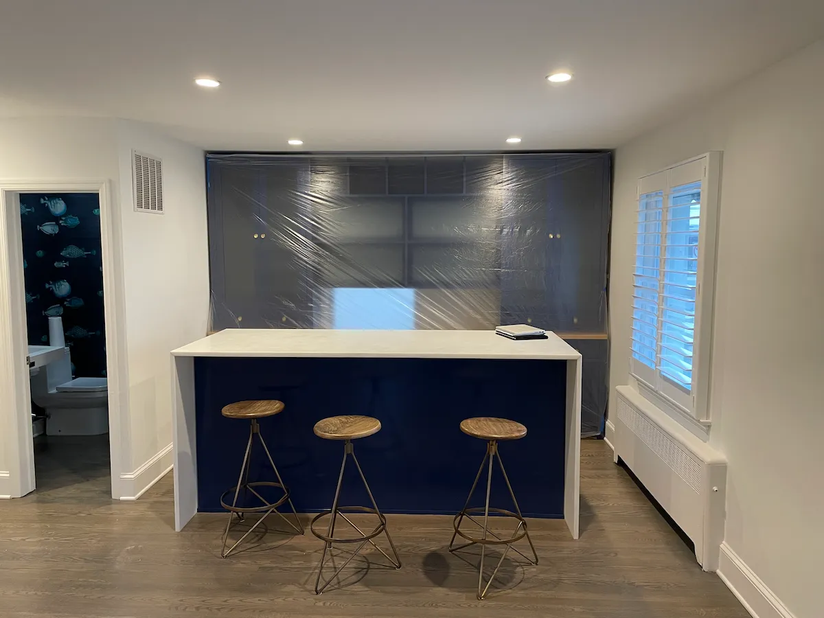 Home Bar Build In Progress, Stone Harbor NJ