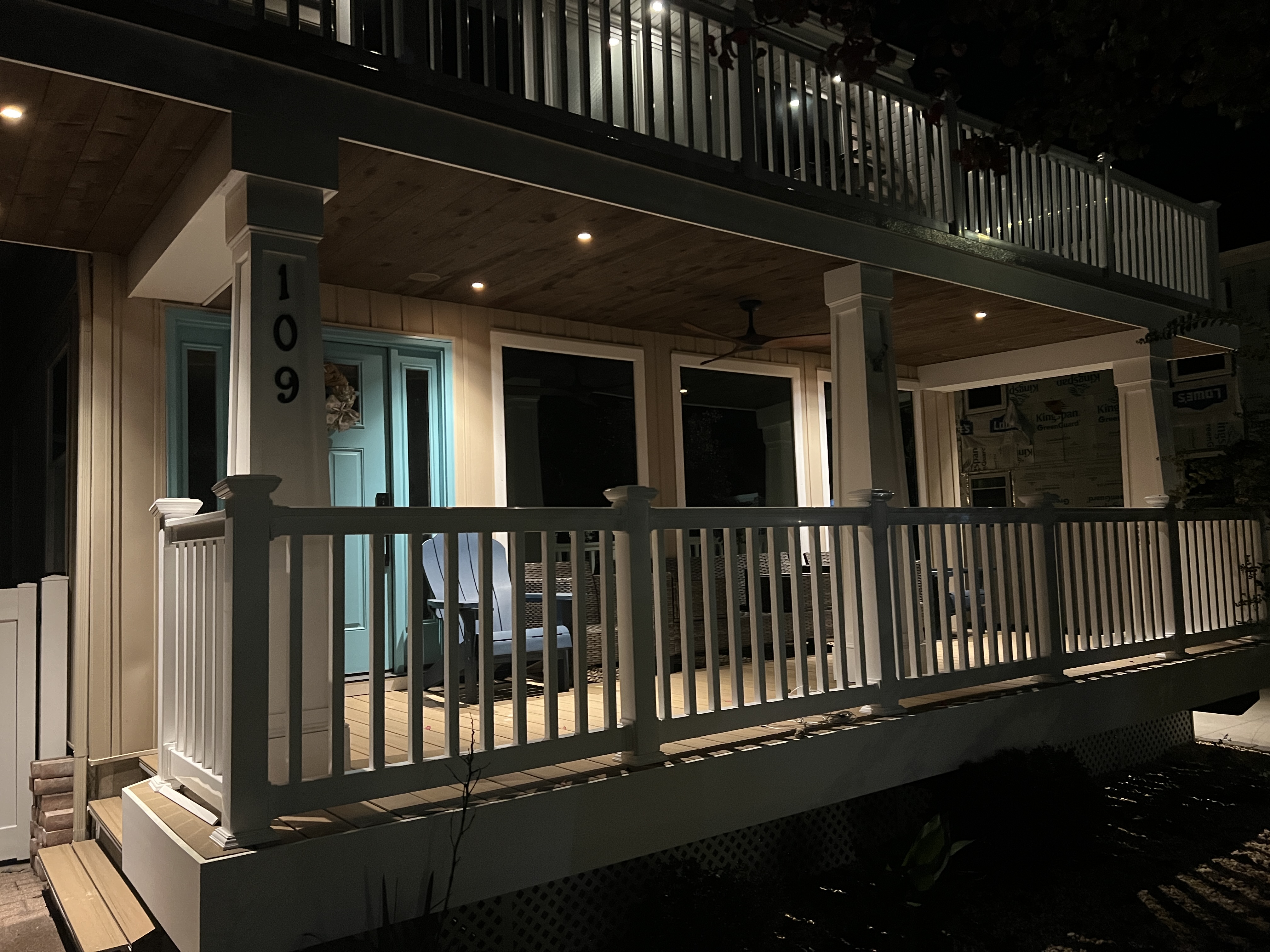 Multi-Level Porch Cedar Ceiling North Wildwood NJ