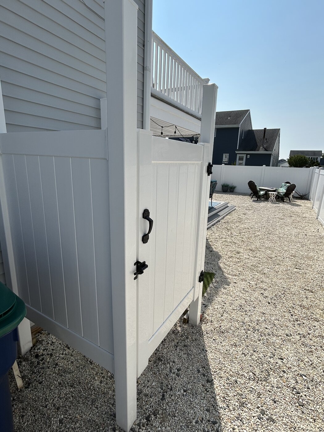 4x8 outdoor shower with louvered roof NJ
